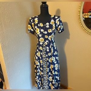True VTG 80’s Sunflower Dress